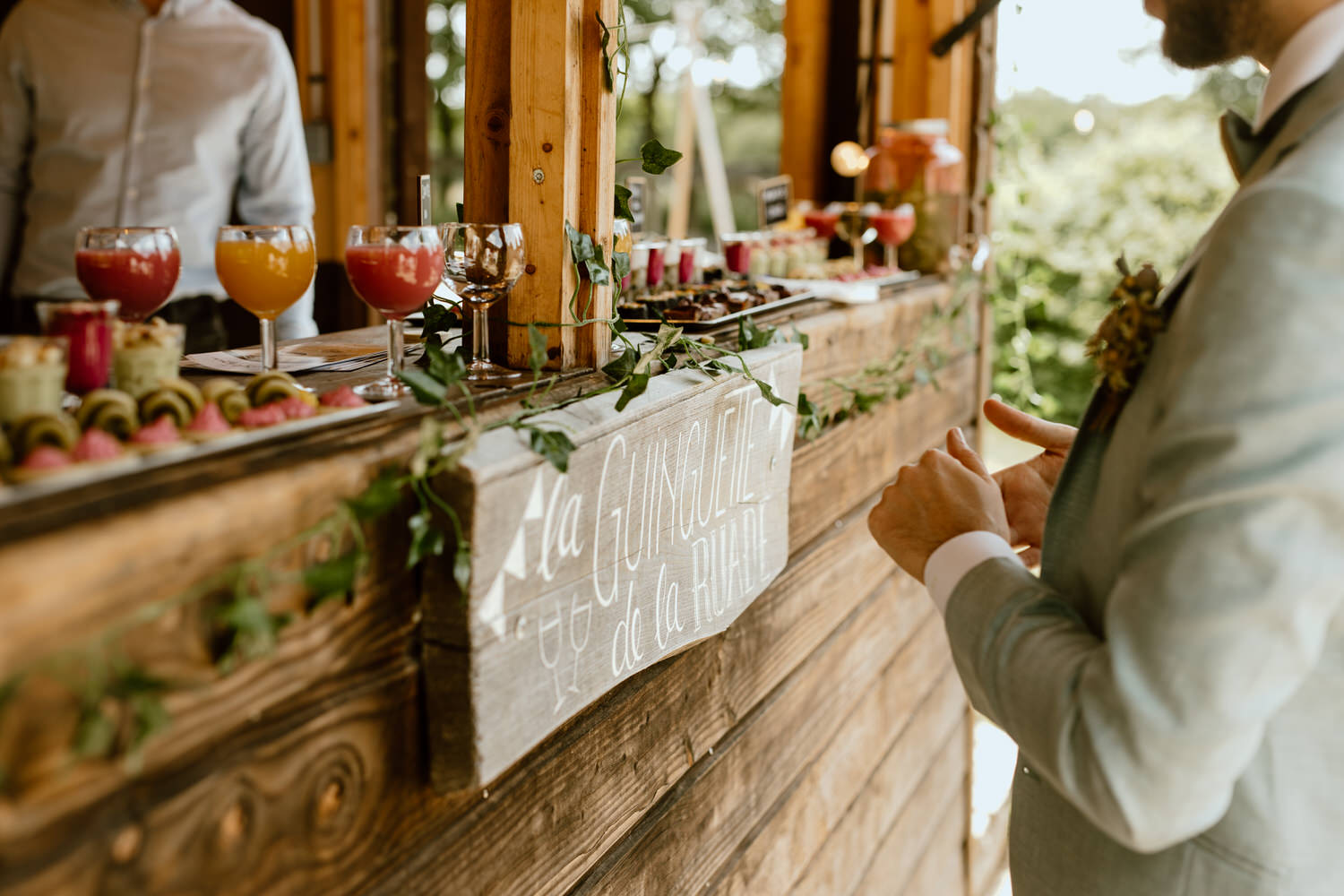 mariage champetre bas carbonne lieu de reception domaine de la ruade loire atlantique cocktails bar à boissons bio local