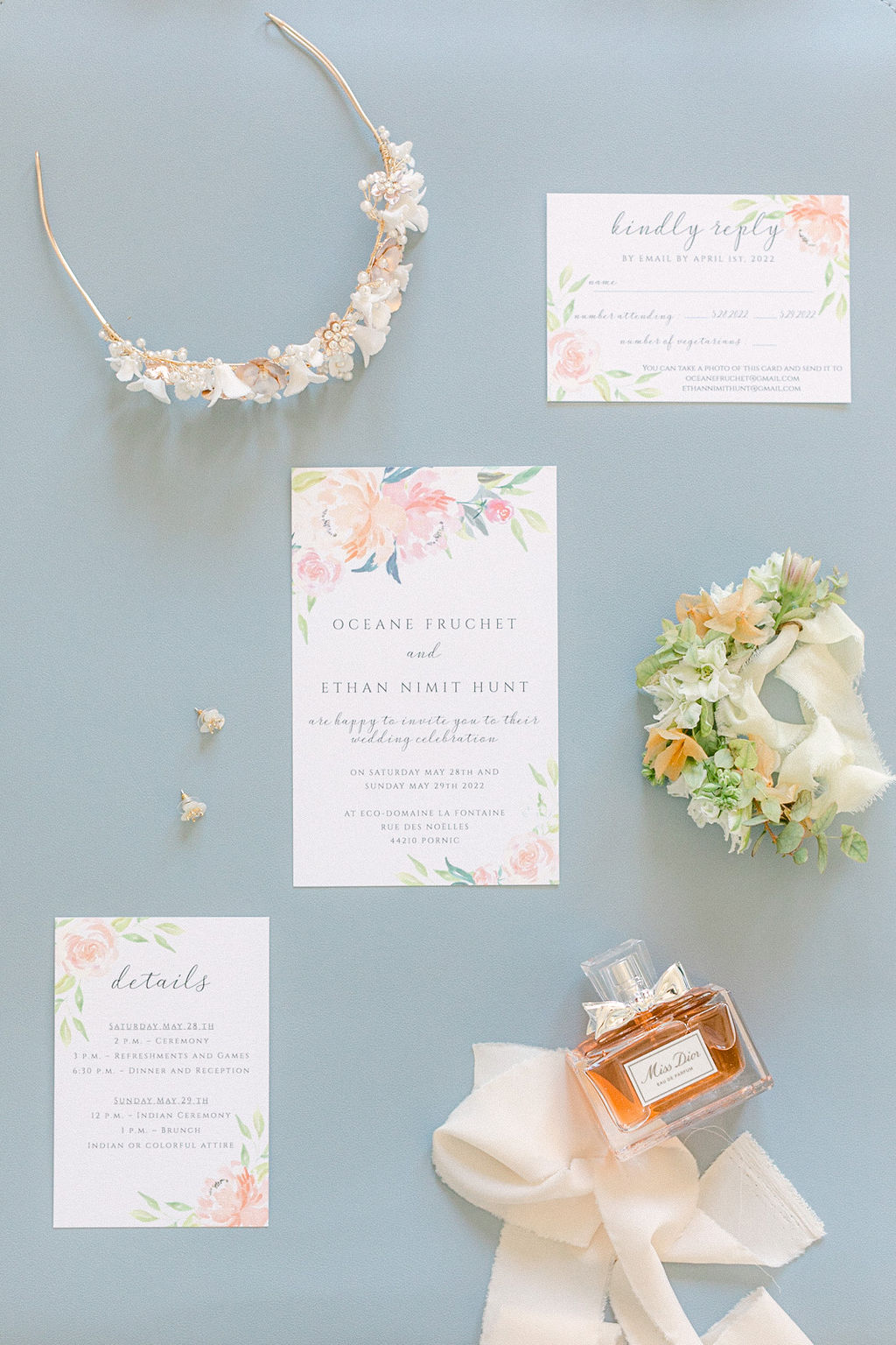papeterie mariage elegant floral