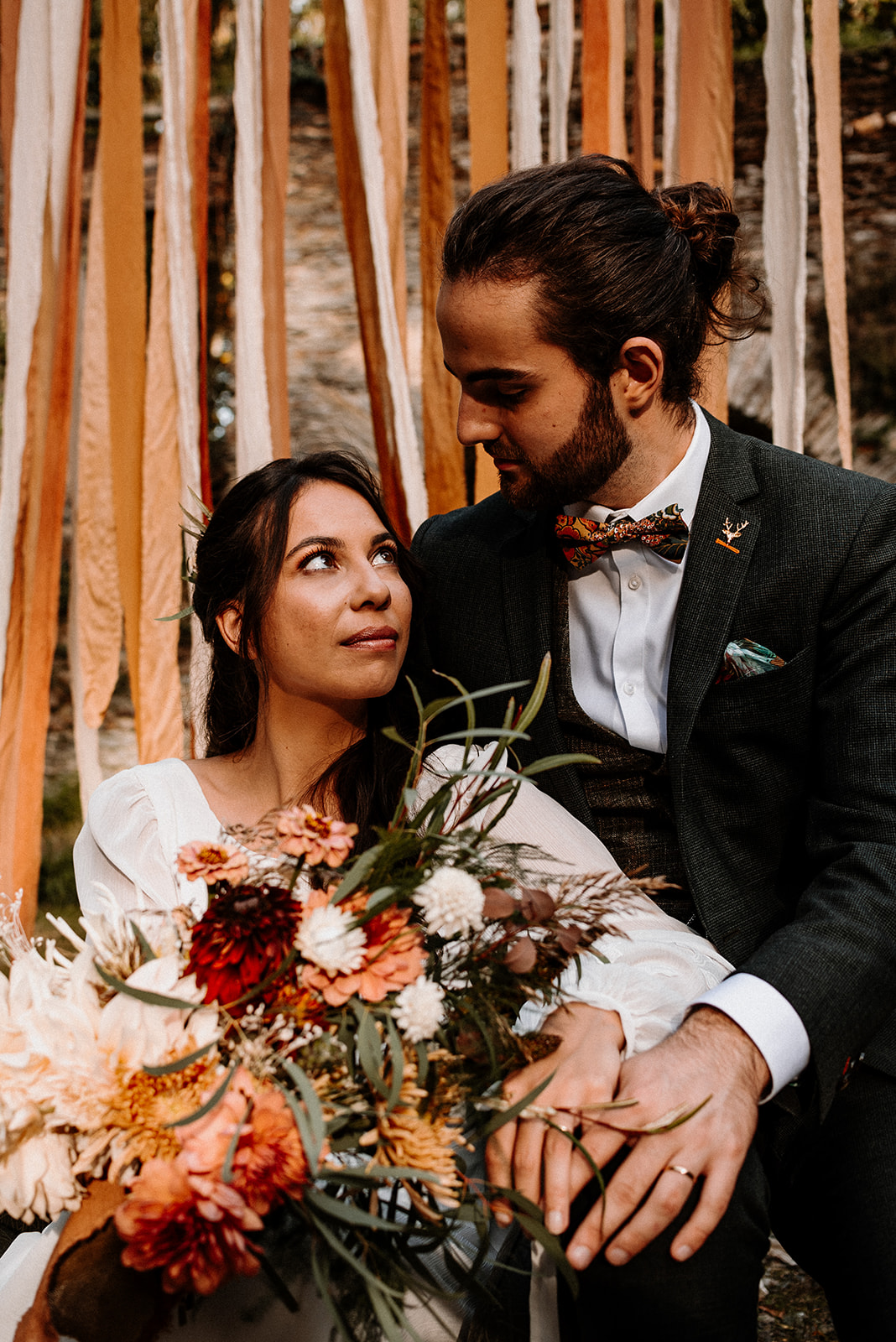 mariage automne bouquet fleuriste nantes tenue