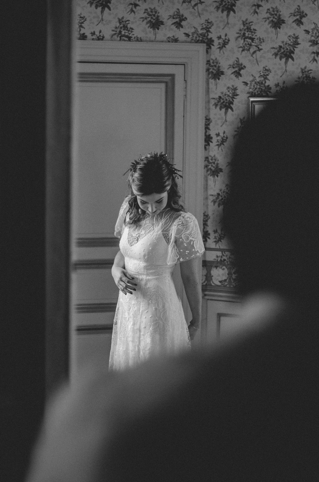 mariage en foret robe de mariee wedding wood