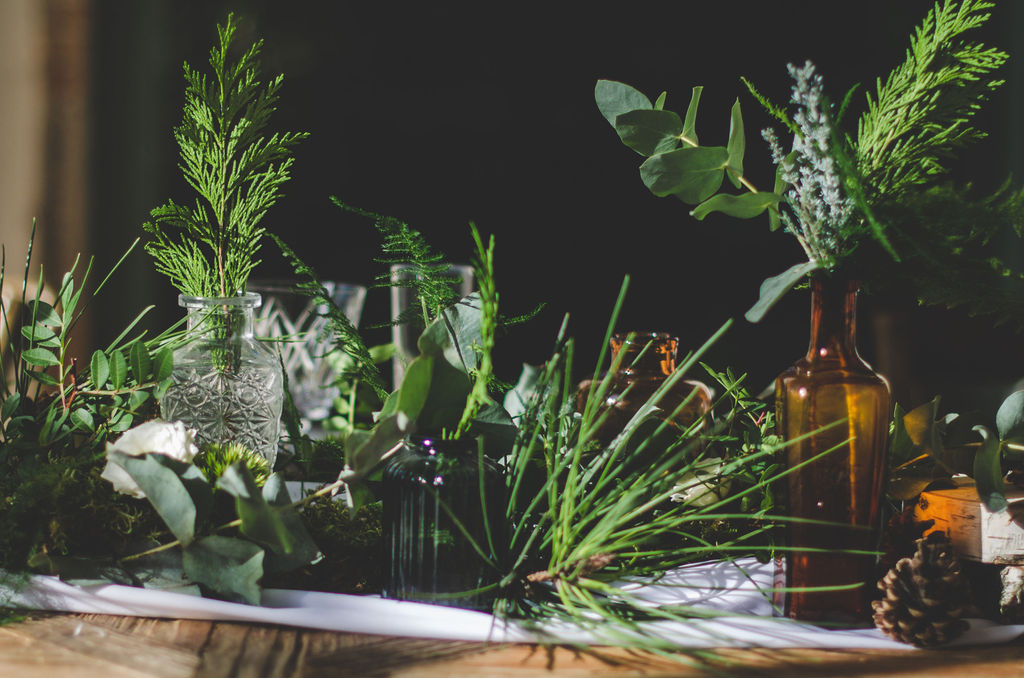mariage foret naturel centre de table fleuri fleuriste