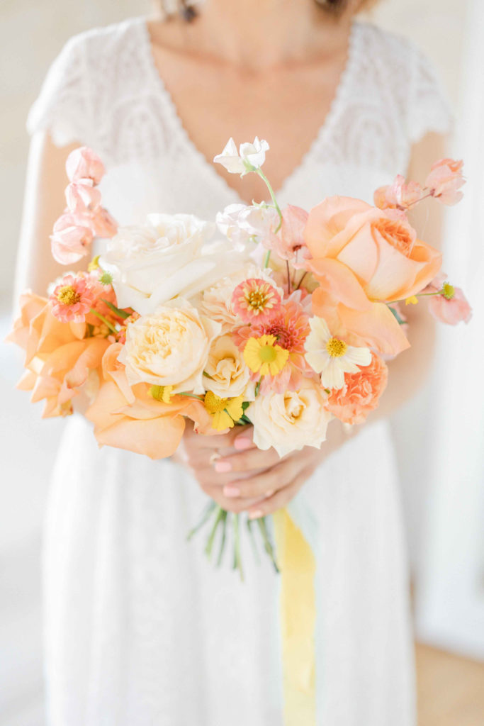 mariage colore bouquet de fleurs fleuriste