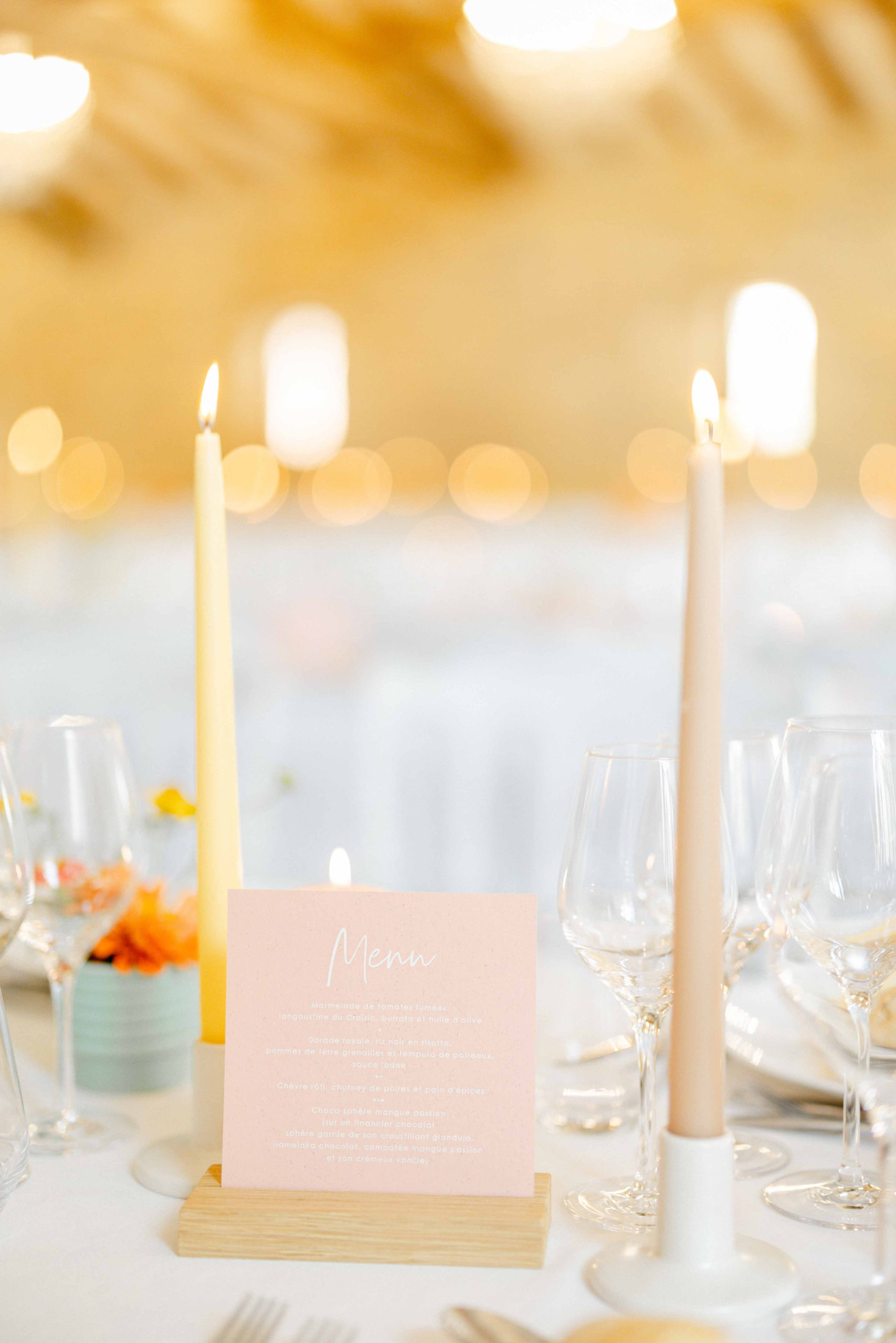 mariage colore dolce vita decoration de table jaune