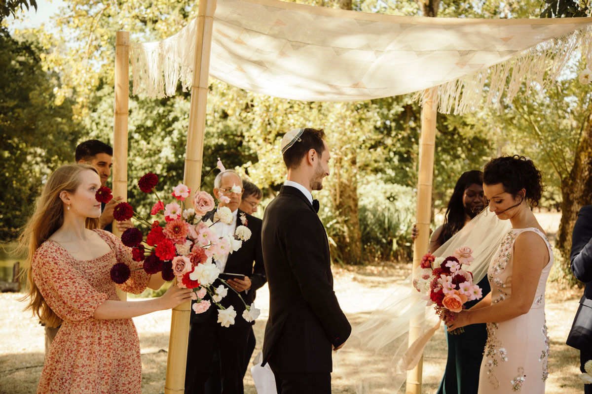 mariage chic mixte ceremonie juive athee