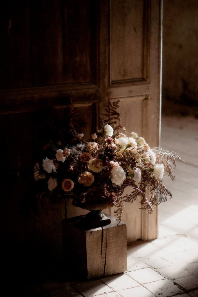 mariage poetique fleuriste composition florale fleurs sechees