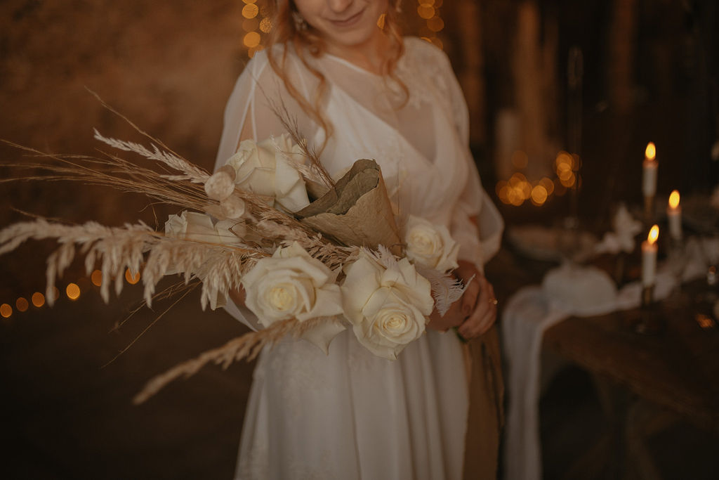 mariage boheme rustique bouquet de fleurs fleuriste