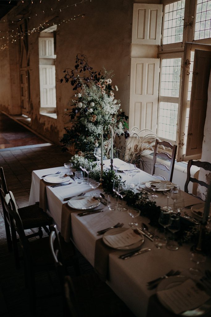 centre de table decoration mariage vegetal minimaliste