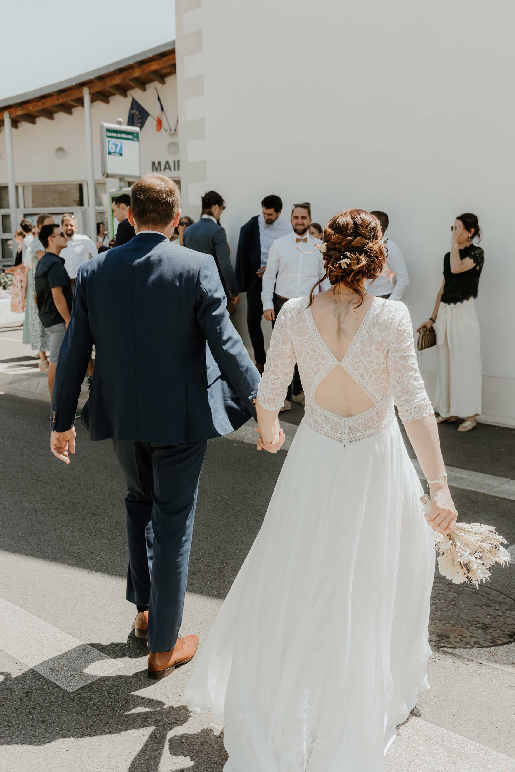 mariage champetre chic robe de mariee dos nu