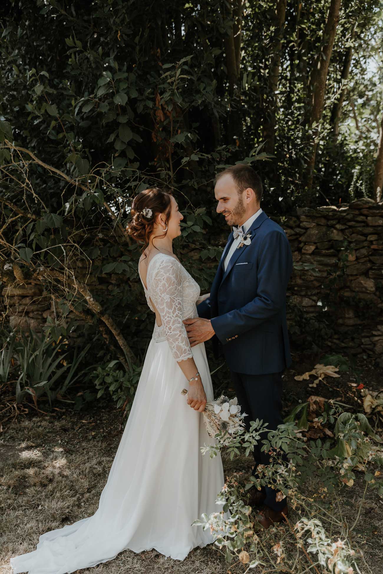 first look photographe de mariage champetre nantes