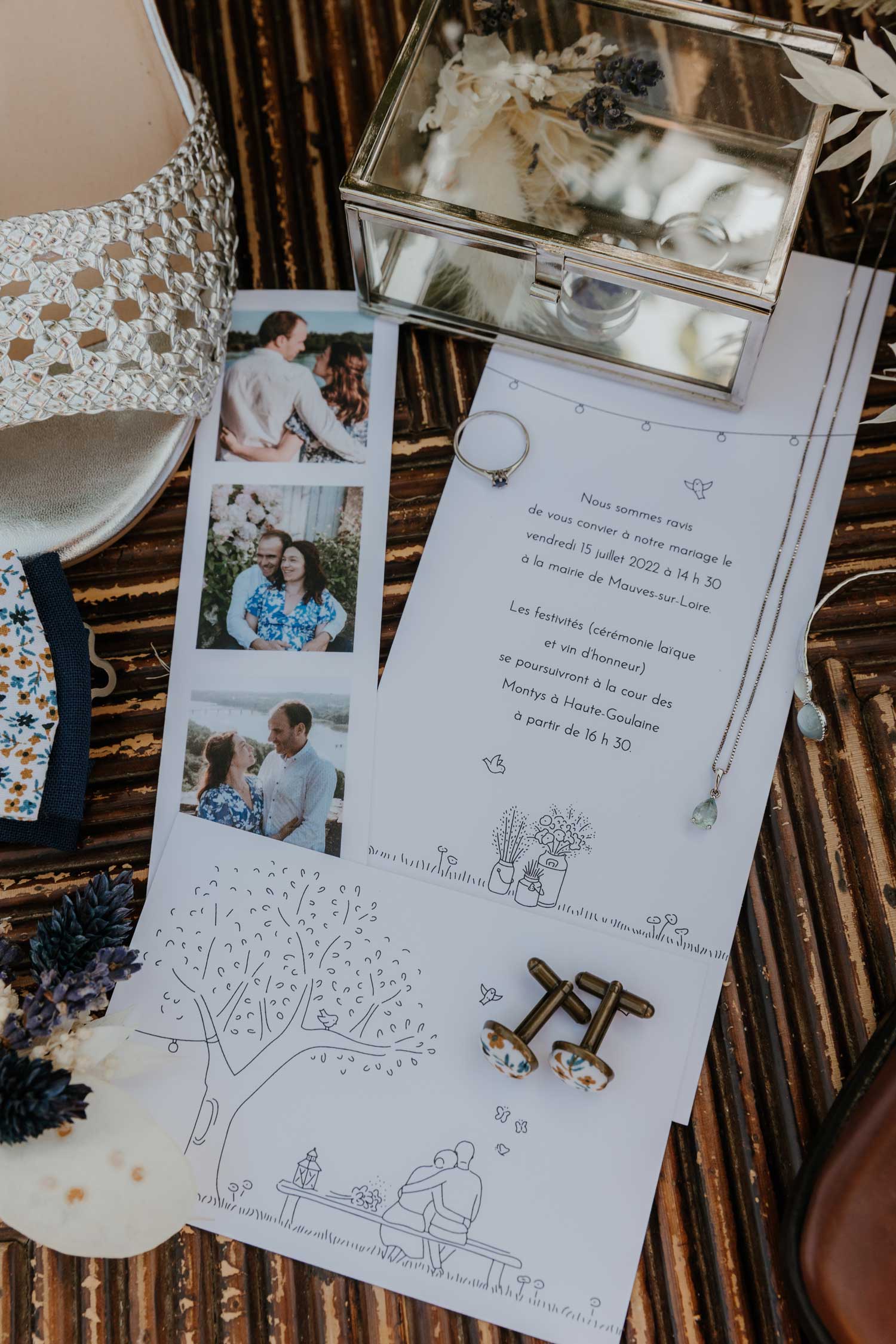 mariage champetre chic papeterie alliances