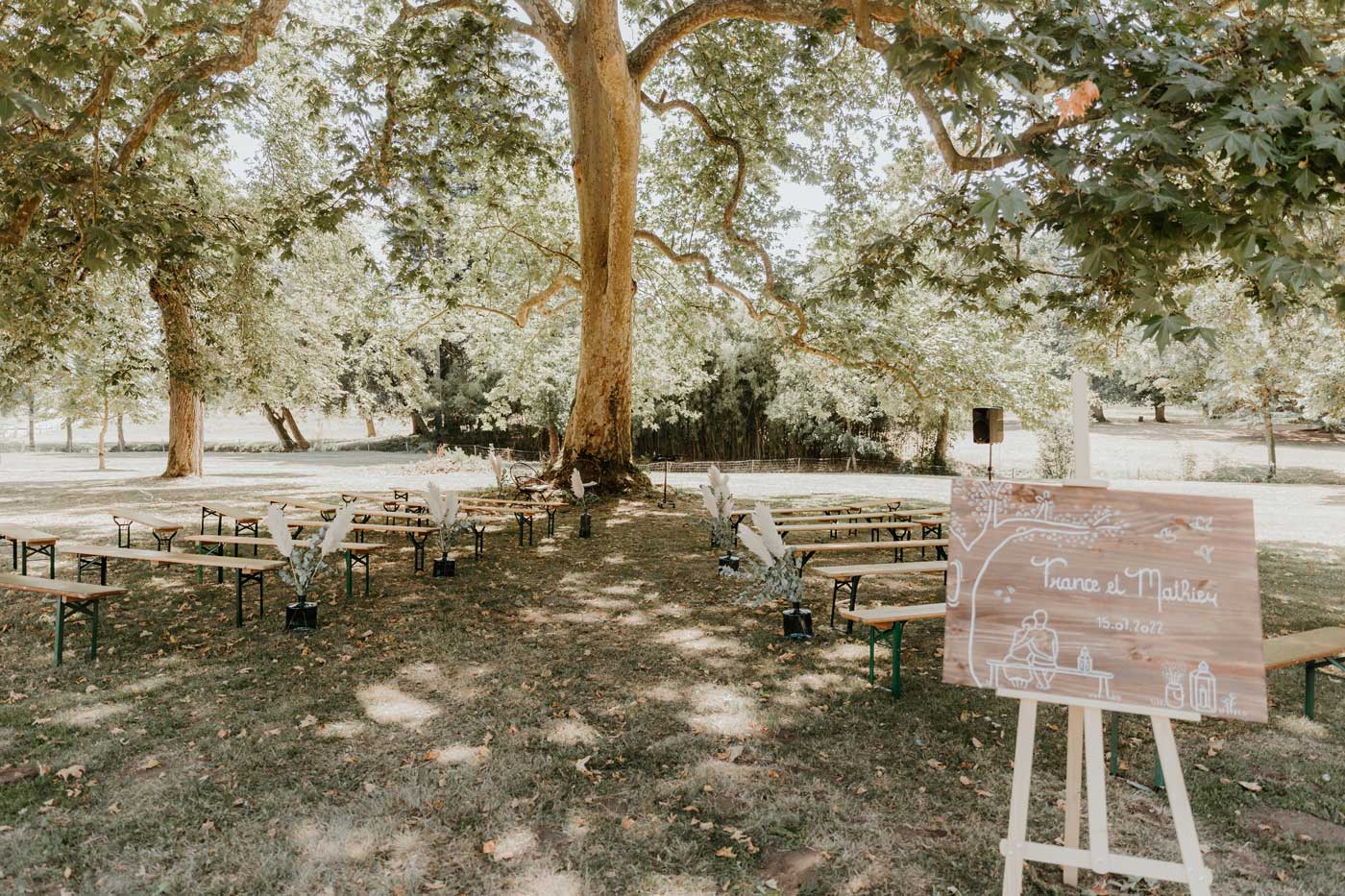 decoratation ceremonie laique mariage champetre