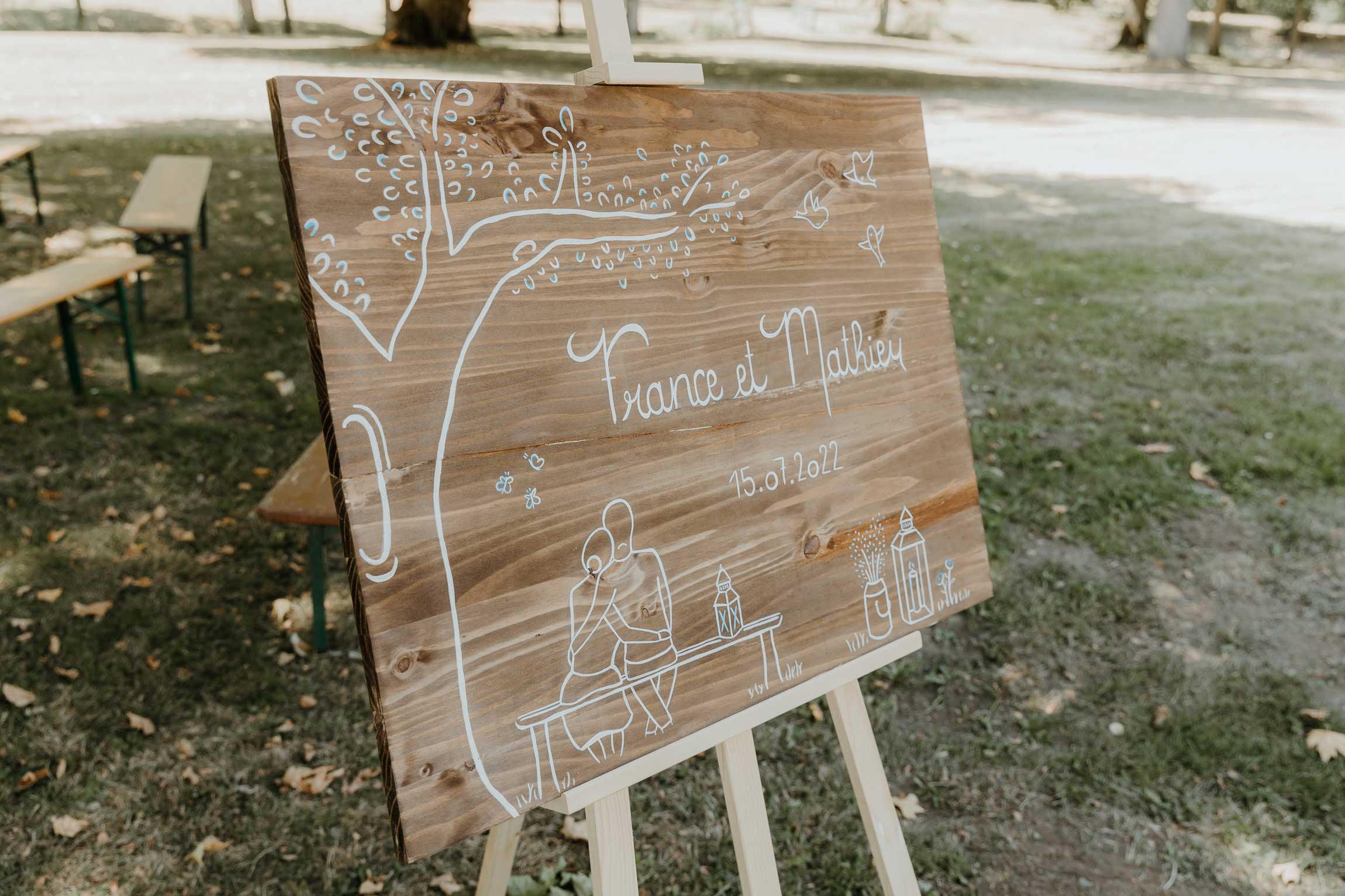 mariage champetre chic idee panneau de bienvenue