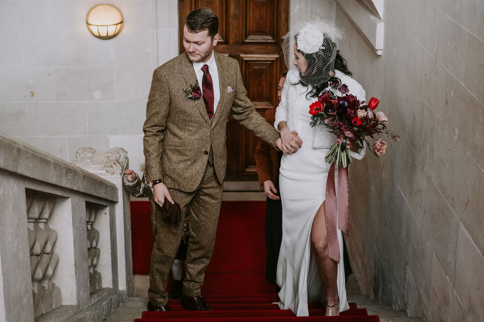 mariage hiver costume de marie sur mesure