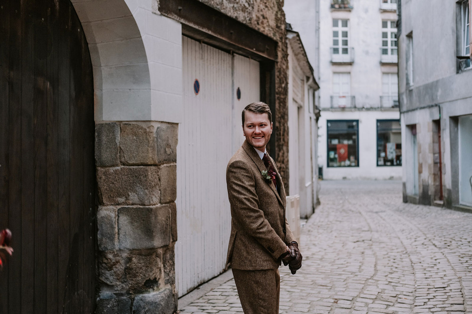 mariage hivernal cocooning costume sur mesure