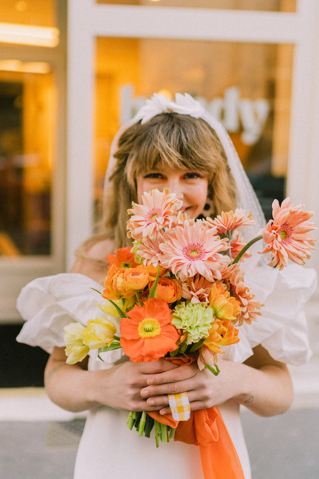 bouquet de fleurs colore fleuriste mariage nantes