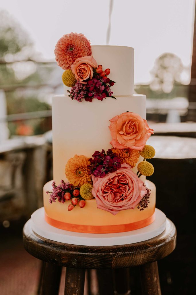 wedding cake dessert de mariage colore