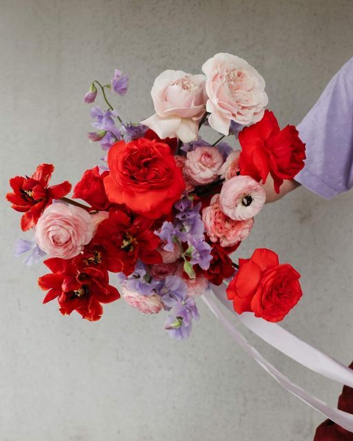 bouquet de mariage fleurs colorees fleuriste nantes