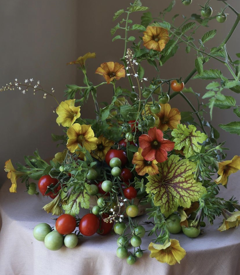 composition florale originale legumes mariage