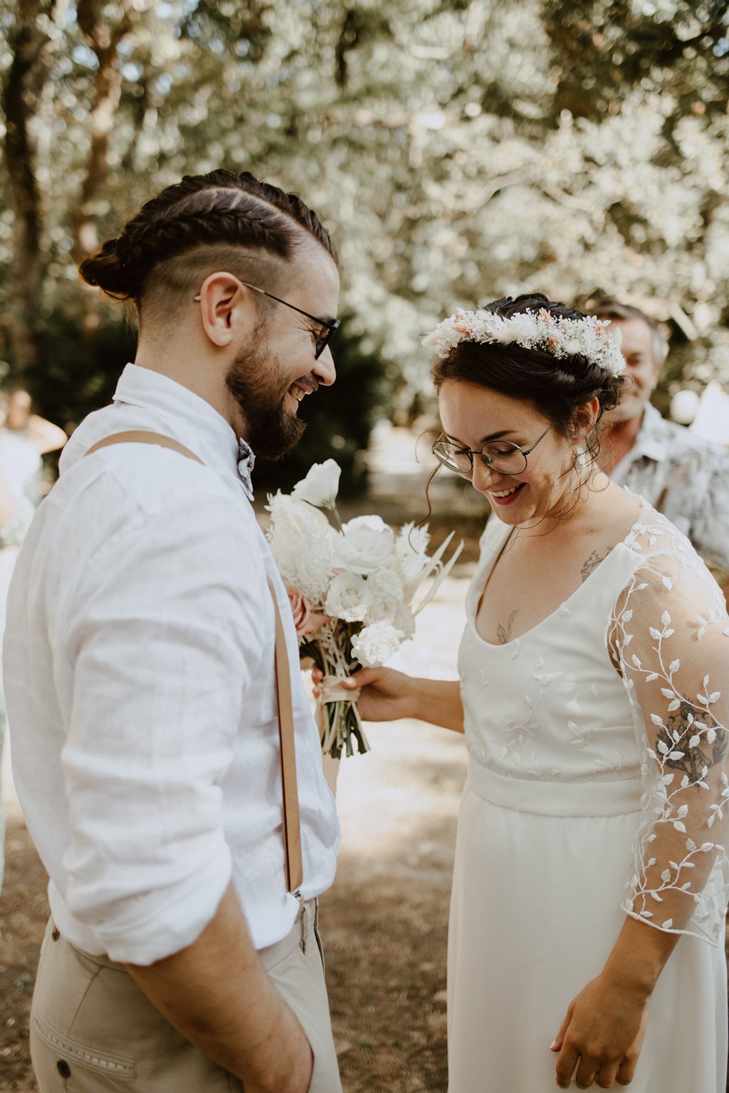 tenue de mariage champetre estivale