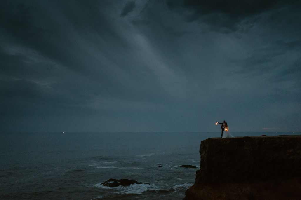 seance apres mariage a la plage photo artistique