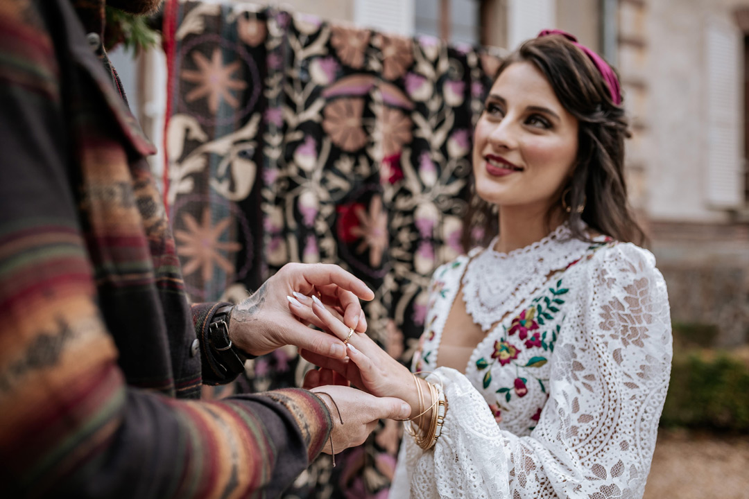 alliance mariage bohem gipsy original