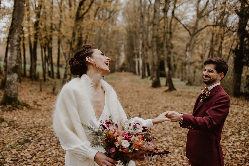 bouquet de mariage bordeaux fleuriste bretagne