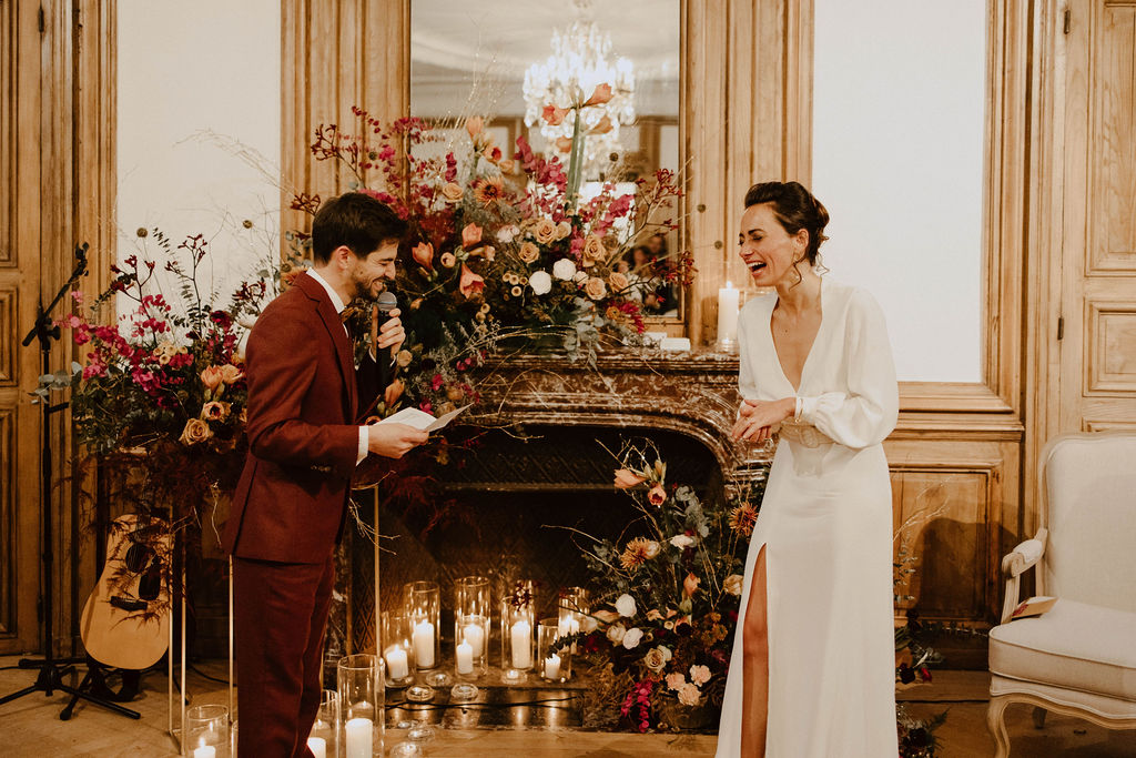 decoration florale mariage dans chateau