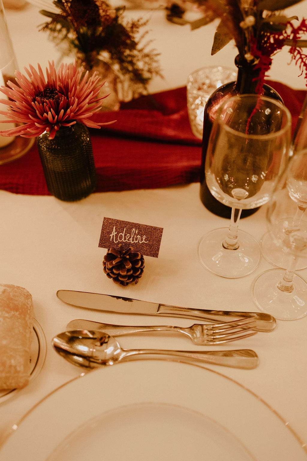 idee marque place mariage automnal cocooning