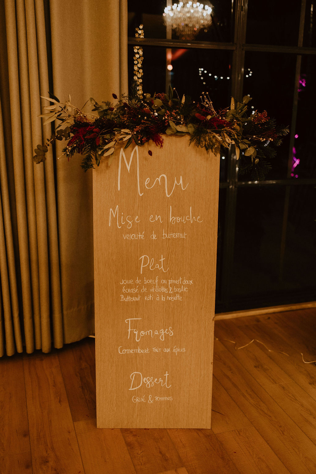 mariage cocooning automne panneau de bienvenue