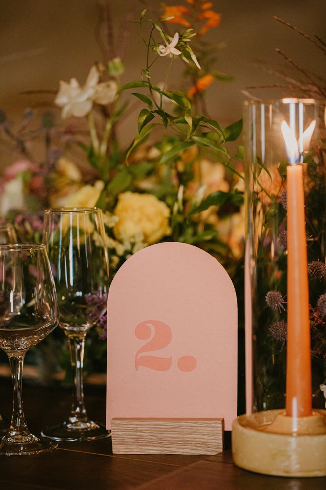decoration de table mariage colore moderne