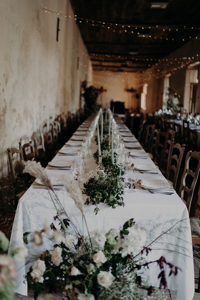 decoration de table minimaliste mariage vegetal