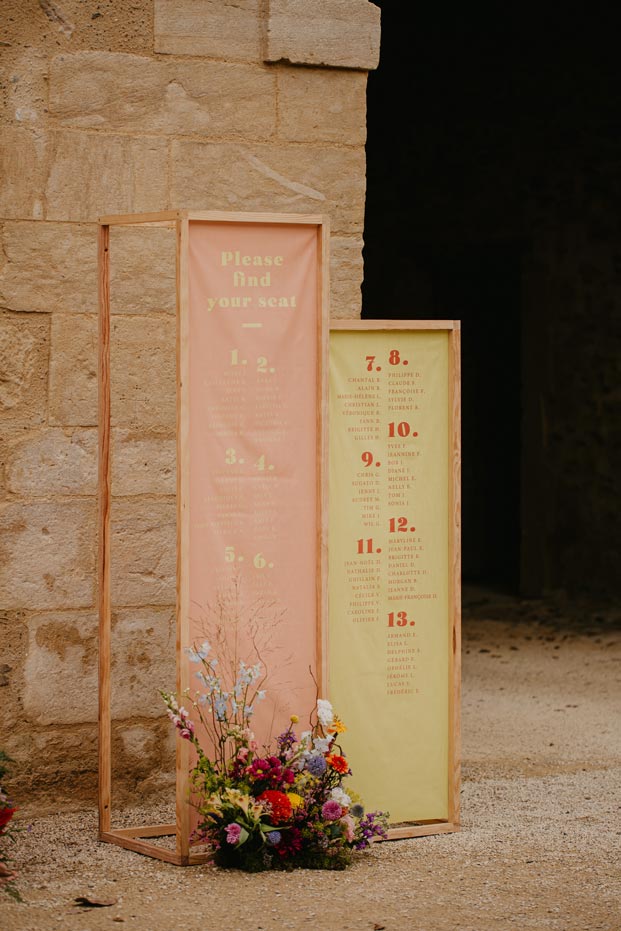 mariage colore decoration plan de table