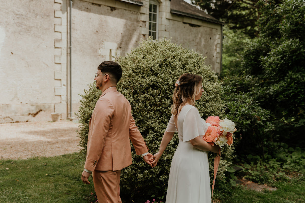 mariage estival colore rose moderne nantes