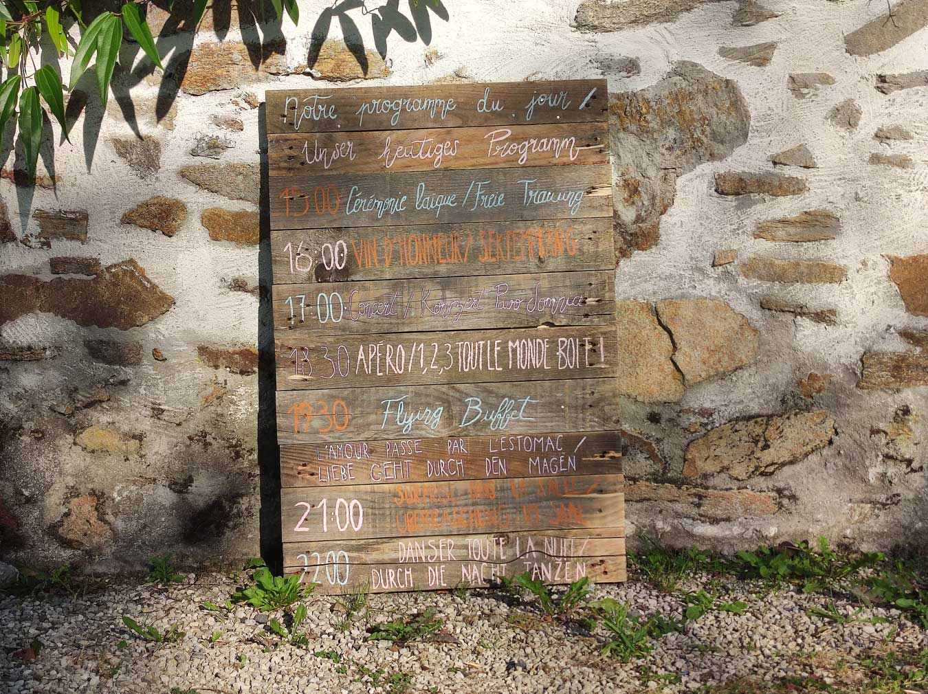 diy mariage programme bois de palette