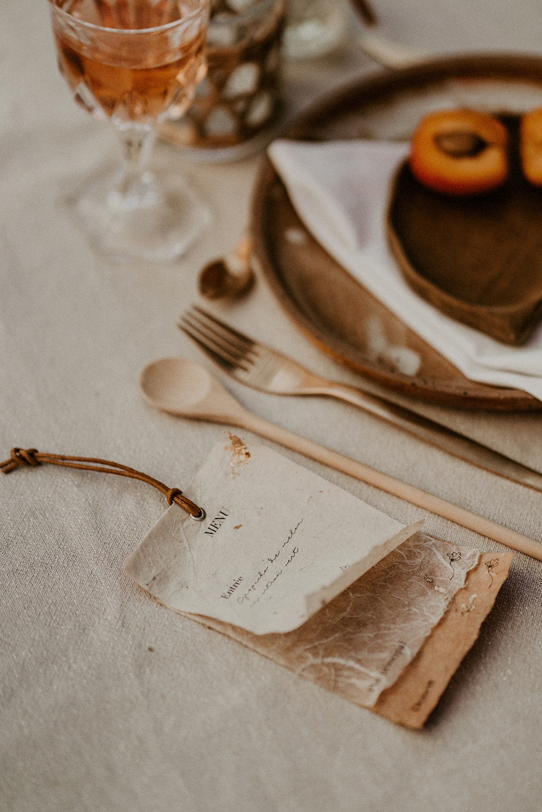 papeterie artisanale decoration de mariage menu