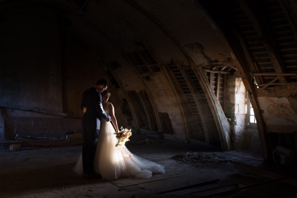 photo de mariage initimiste dans chateau