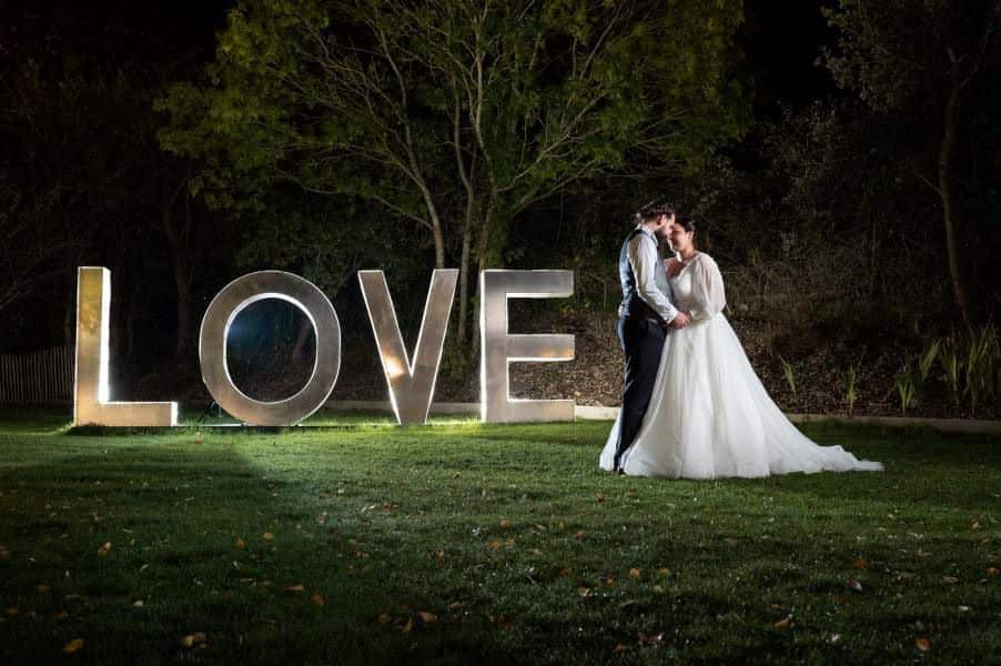 lettres lumineuses reception mariage angers