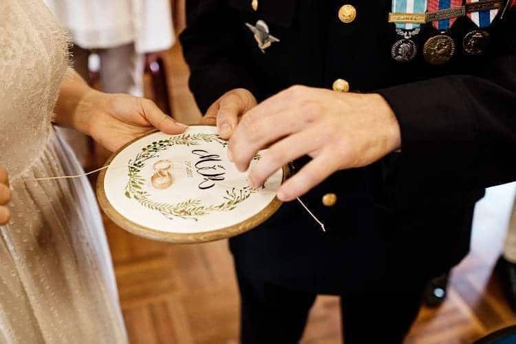 porte alliance broderie fait main