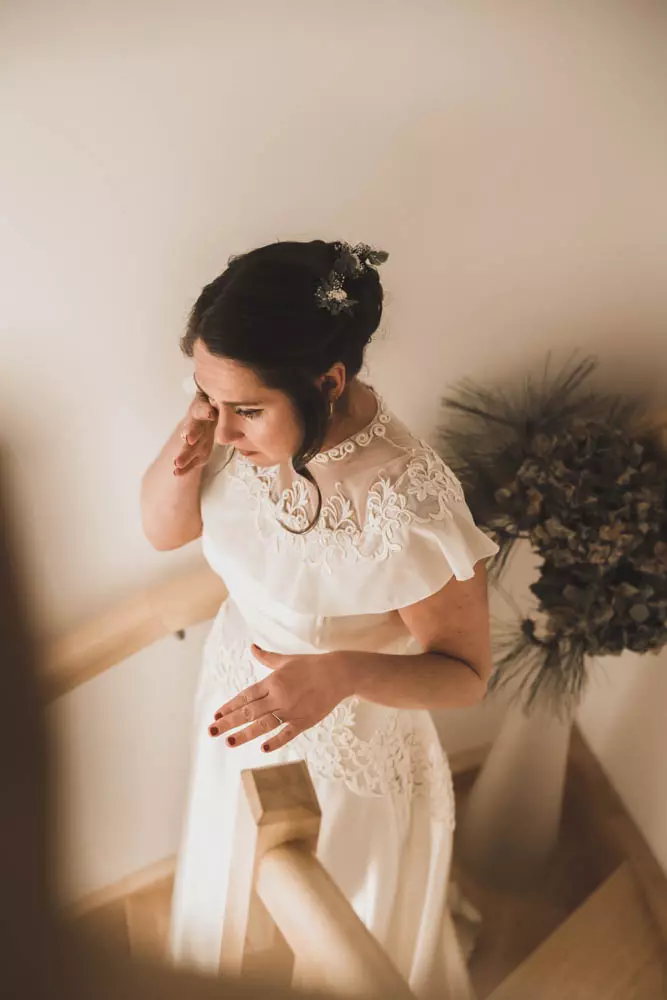 robe de mariee chic avec col en dentelle