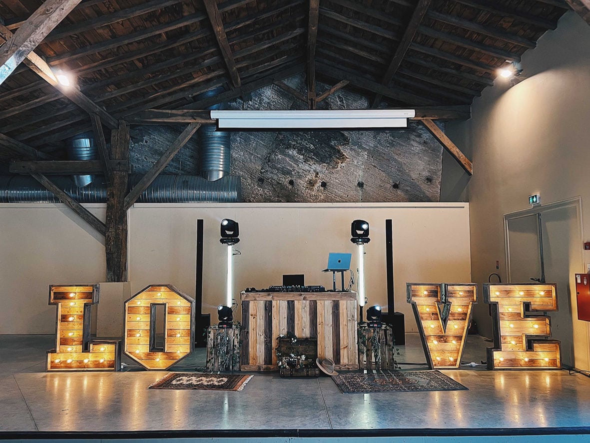 lettres lumineuses deco mariage maine et loire