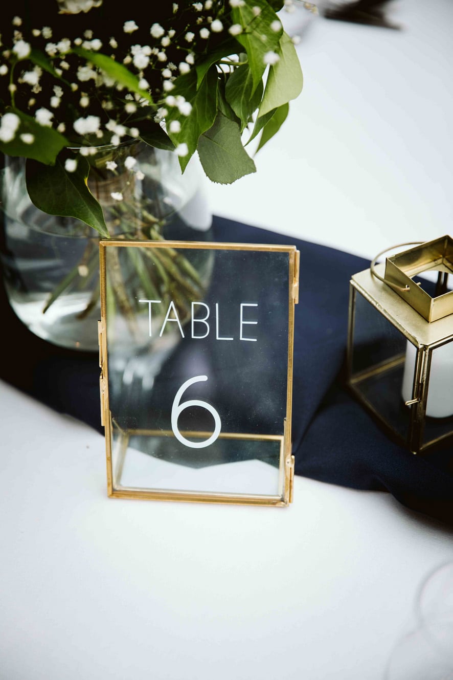 numero de table mariage cadre dore angers