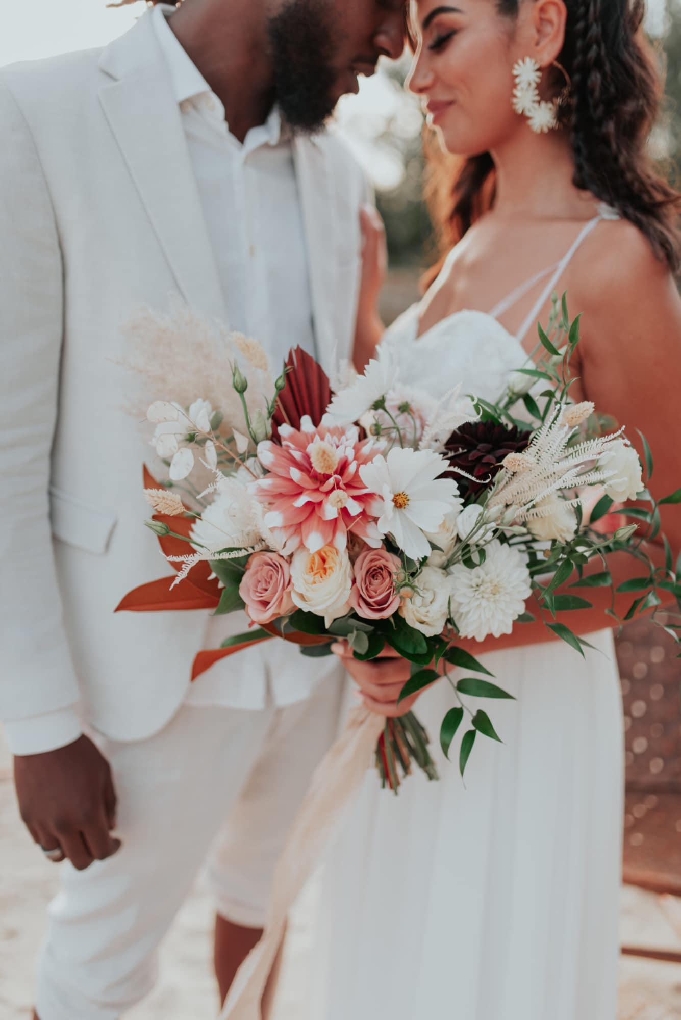 bouquet de fleurs mariage tropical nantes Loire atlantique