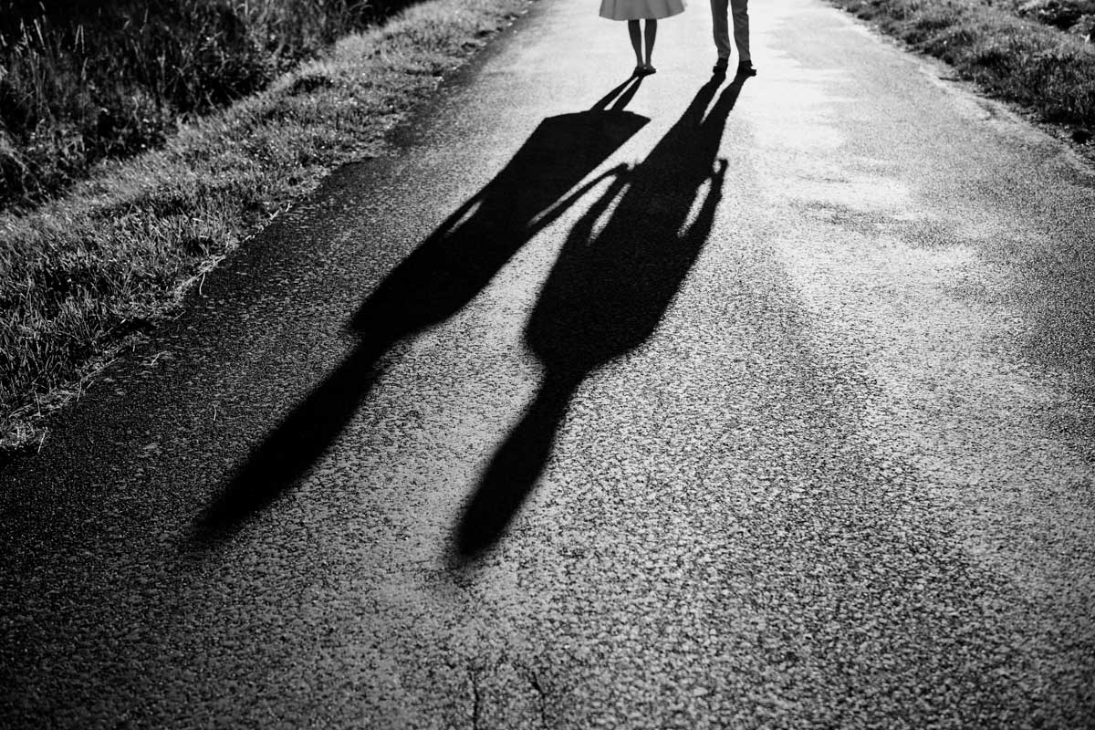 photographie noir et blanc mariage urbain angers