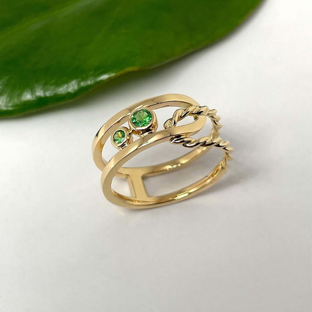 bague grenat or artisan joaillier angers