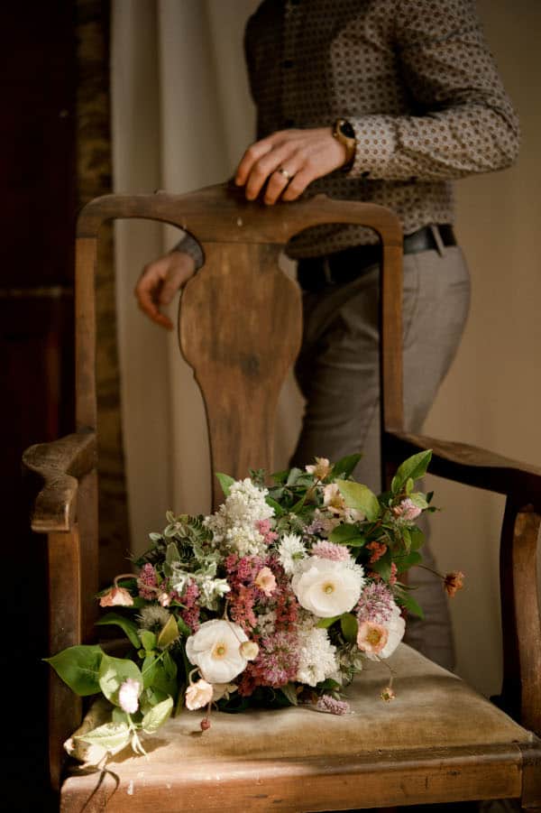 bouquet mariee nature ronde rubans angers