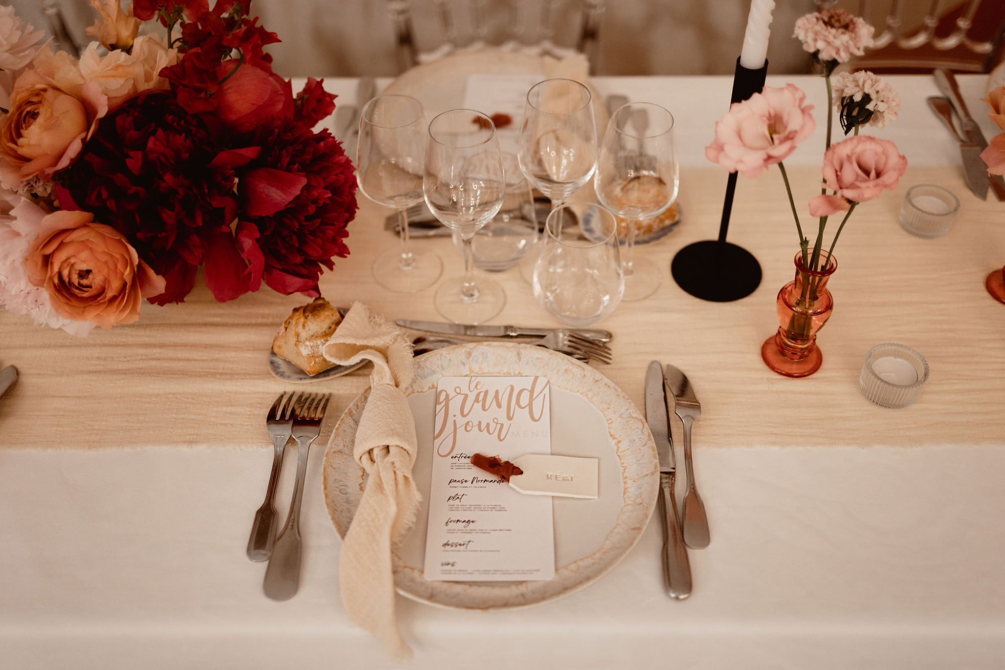 vaisselle de mariage elegant moderne