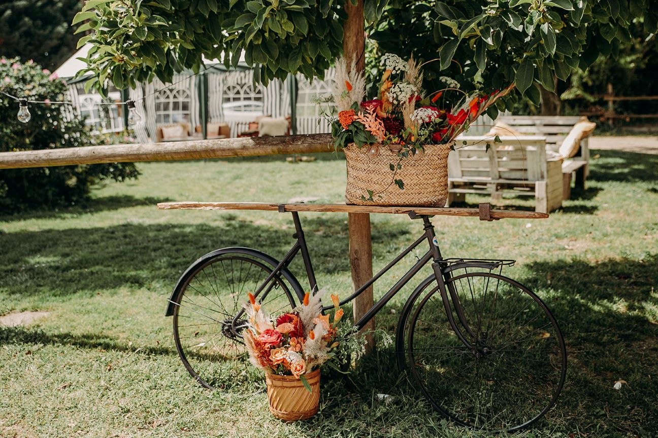 velo fleuri mariage champetre maine et loire