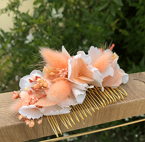 barrette mariage accessoire fleuri colore