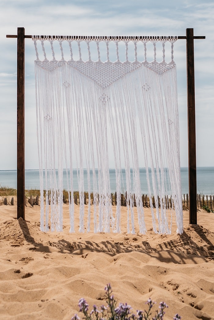 location arche en macrame mariage vendee