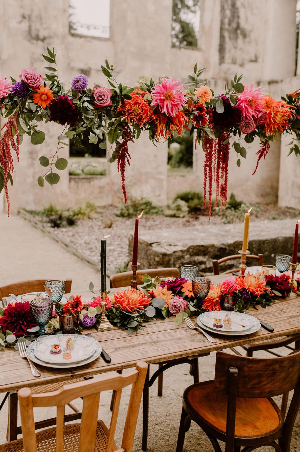 decor de table fleurs arche rennes